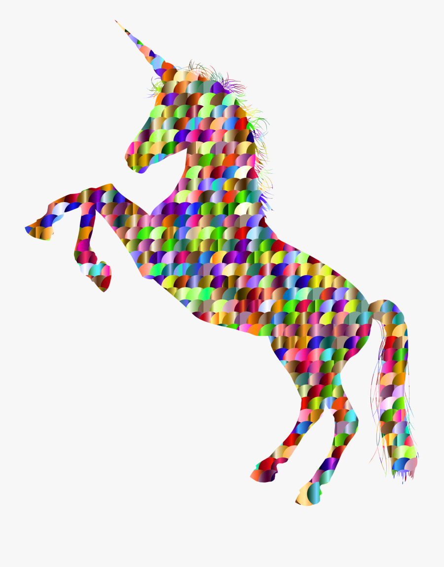 Chromatic Scales Unicorn Silhouette Clip Arts - Dibujos A Escala De Unicornio, Transparent Clipart