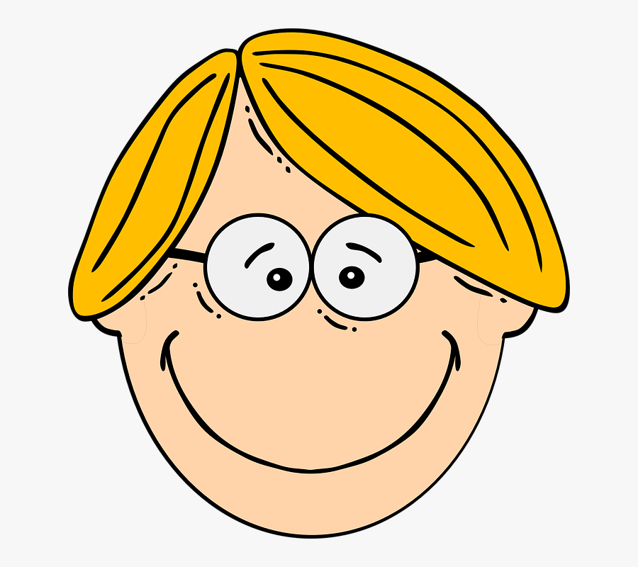 Cartoon Character With Blonde Hair And Glasses, Transparent Clipart