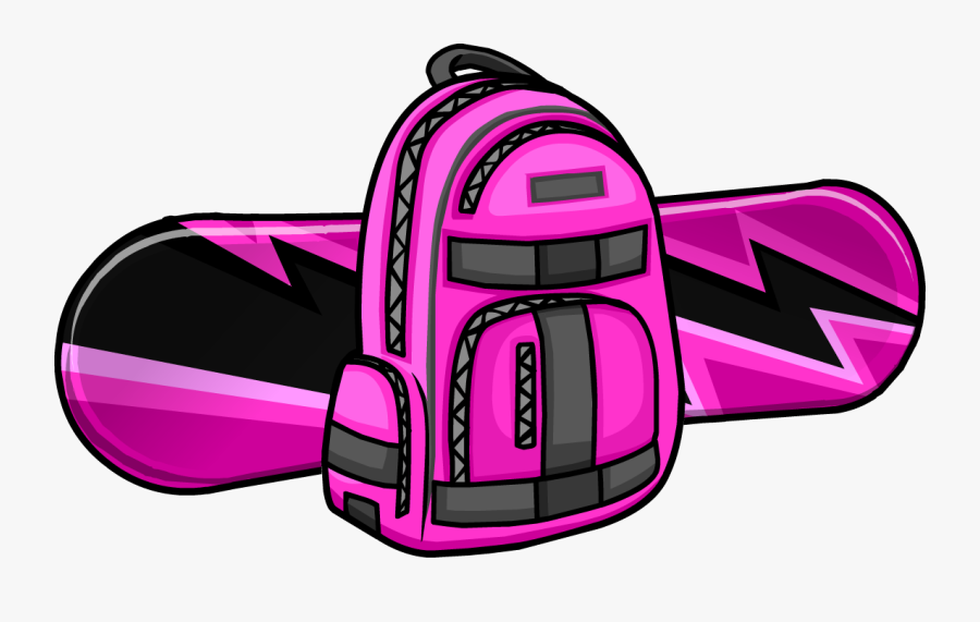 Image Electric Pink Icon - Snowboard Club Penguin, Transparent Clipart