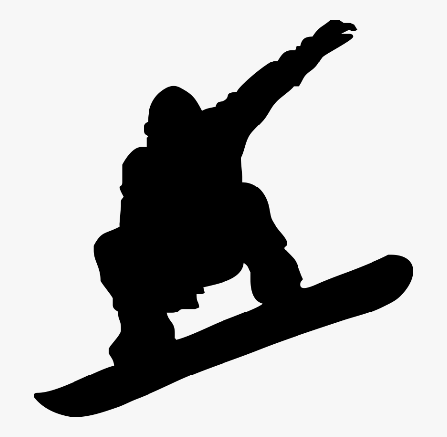 Snowboarding Skiing Silhouette Clip Art - Snowboard Silhouette , Free