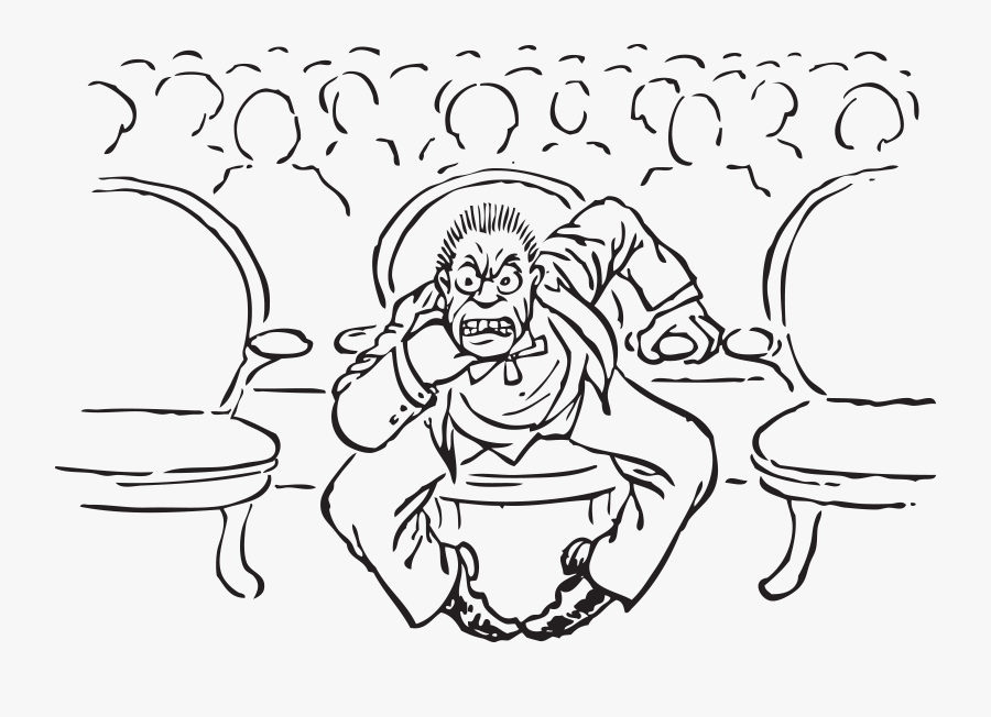 Anger Clipart Temper - Angry Audience Member, Transparent Clipart