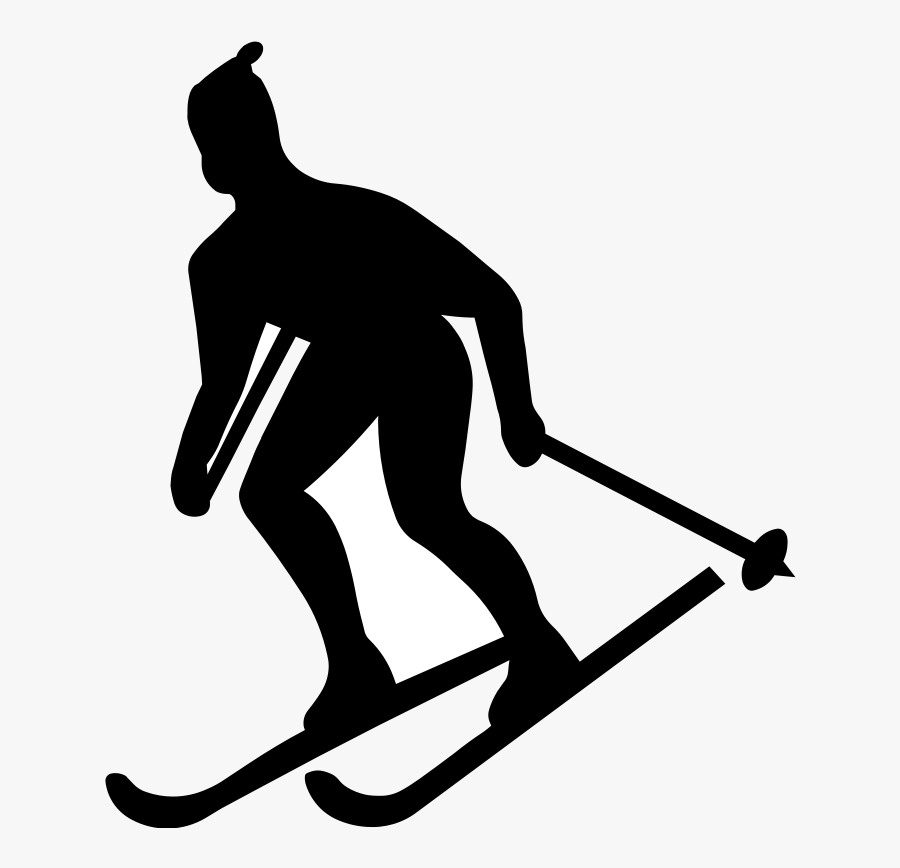 Skier Silhouette Clip Art At Clker - Skiier Clip Art, Transparent Clipart