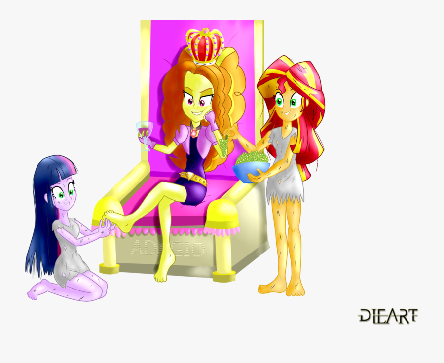 Transparent Slavery Clipart - Twilight And Adagio My Little Pony Anime, Transparent Clipart