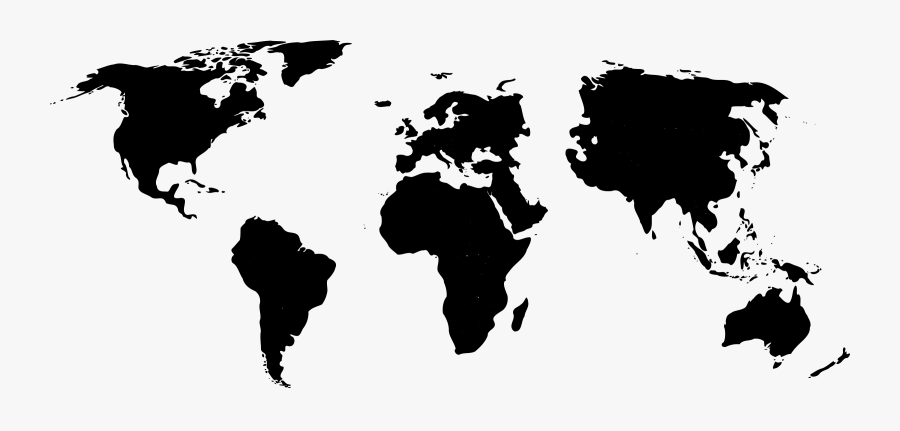 Clip Art Free Download Trade Clipart World Trade - Black World Map Png, Transparent Clipart