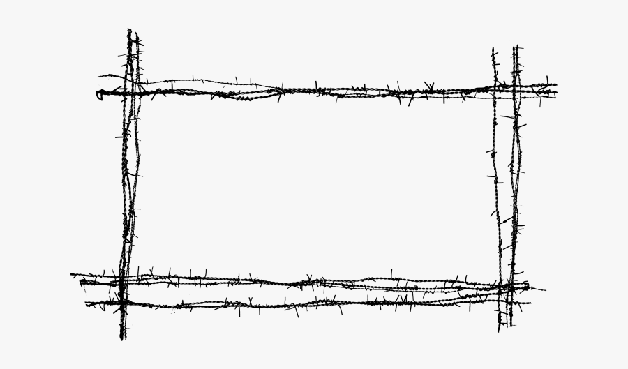 Barb Wire Frame Png - Barbed Wire Fence Png, Transparent Clipart