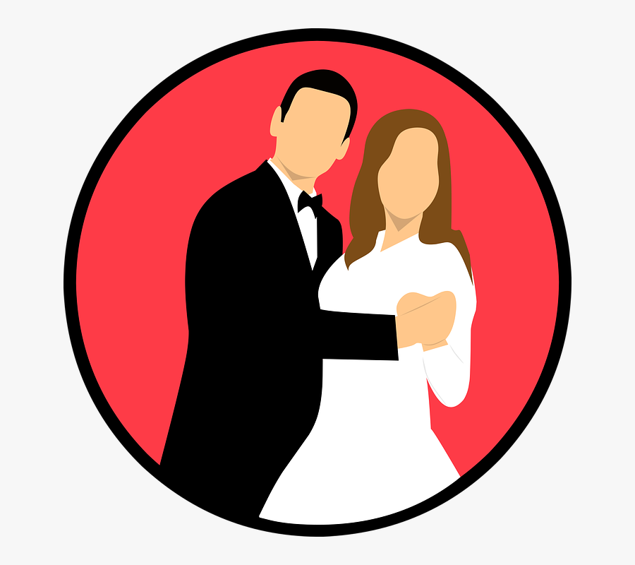 Wedding, Married, Icon, Couple, Bride, Groom, Heart - Minus Sign Clip Art, Transparent Clipart