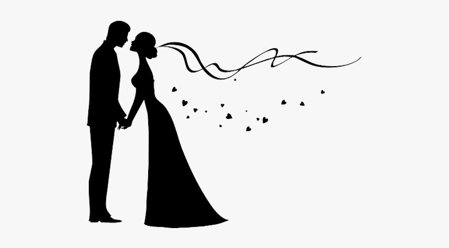 Bridegroom Wedding Invitation Silhouette Bride And Groom Svg Free Transparent Clipart Clipartkey