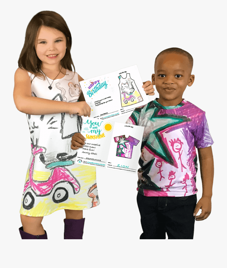 Turn Kids Drawings Into A T Shirt, Transparent Clipart