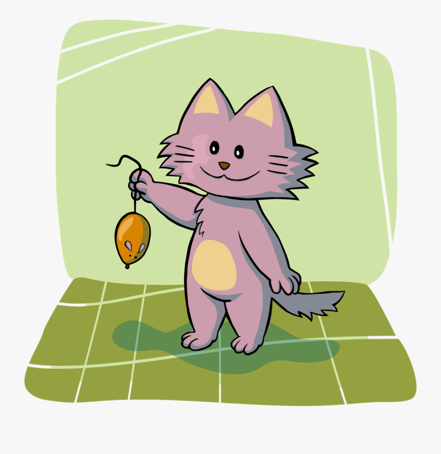 Cat Paw Holding Mouse, Transparent Clipart