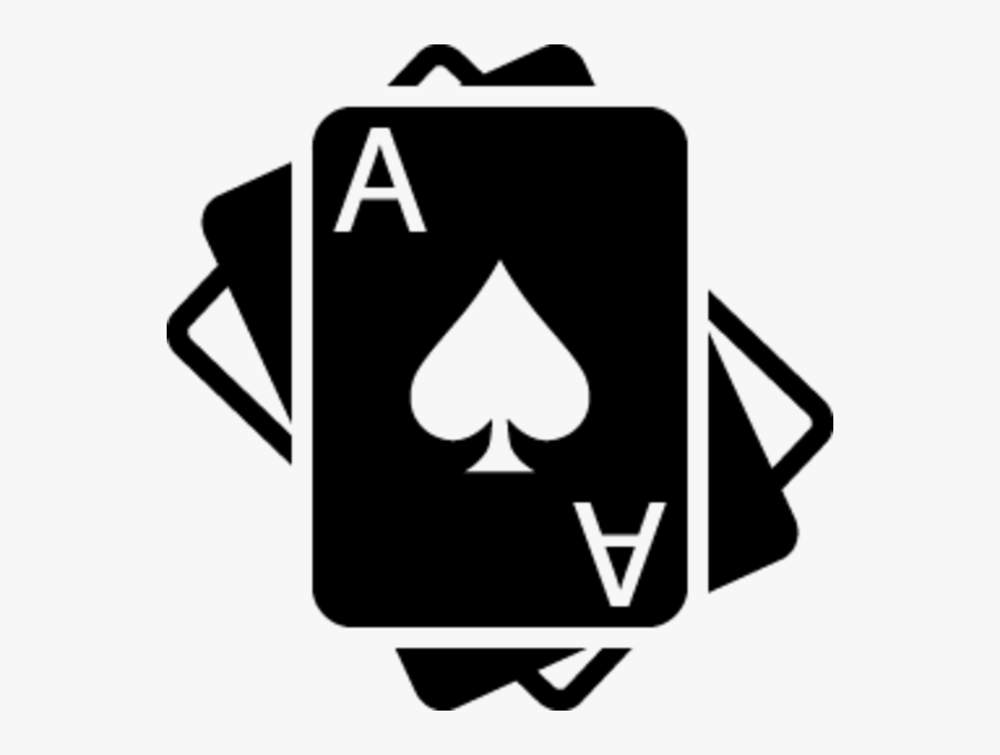 Playing Cards Icon Free - Baccarat Black And White Png, Transparent Clipart