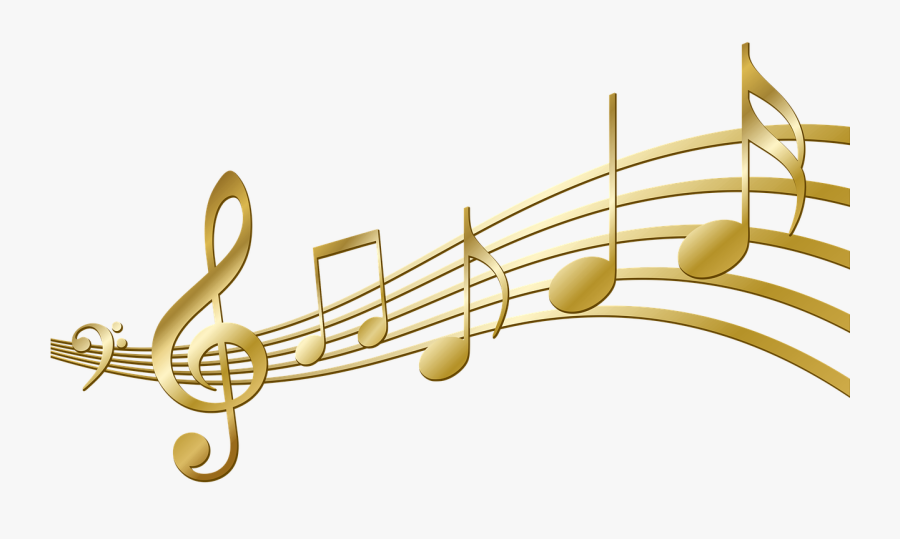 Music Clipart Treble Clef - Gold Music Note Transparent Background