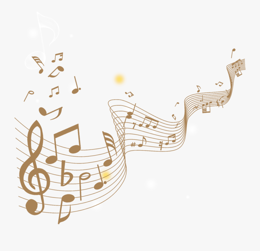 Staff Music Notes Png - Gold Music Notes Transparent Background , Free ...