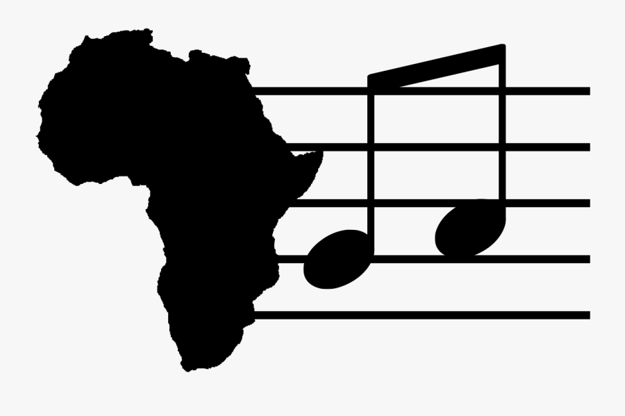 Africa Music Zp 8th Notes Staff - Africa Map, Transparent Clipart