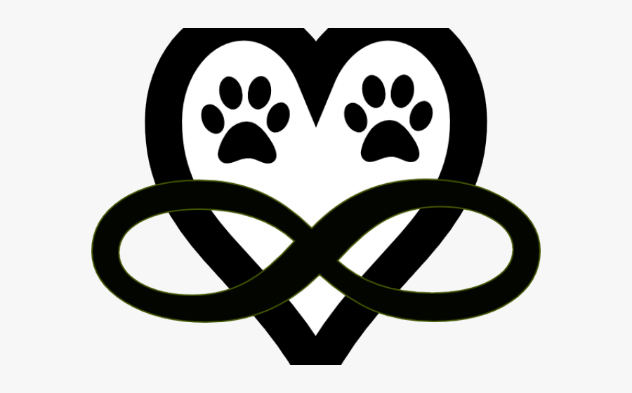 Heart Tattoos Clipart Infinity Sign - Pug Paws Tattoo, Transparent Clipart