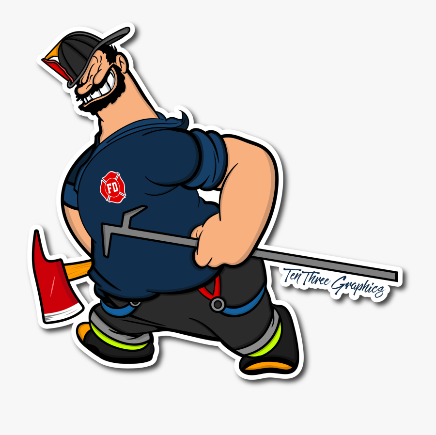 Firefighter Popeye - Popeye Firefighter, Transparent Clipart