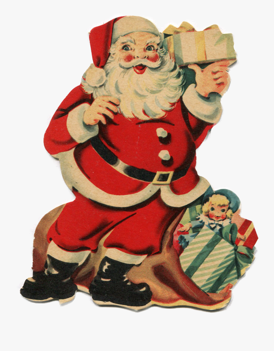 Clip Art Santa Vintage - Vintage Father Christmas Png , Free ...