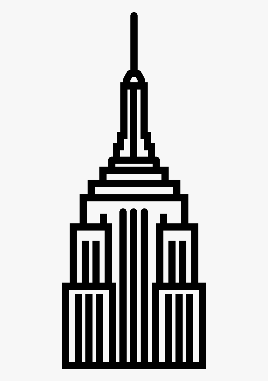 Empire State Building Icon Vector Clipart , Png Download - Empire State Building Clipart, Transparent Clipart