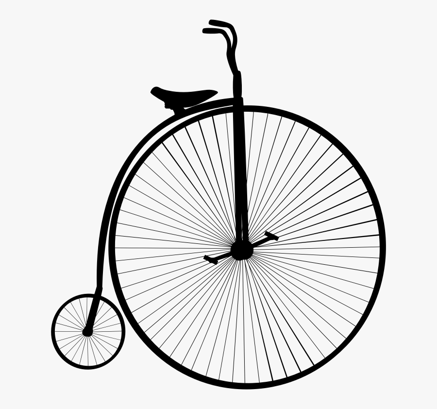 Bicycle Accessory,wheel,bicycle - Penny Farthing Bike Silhouette, Transparent Clipart