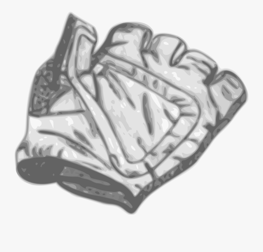 Glove - Gambar Sarung Tangan Tinju Hitam Putih Kartun, Transparent Clipart