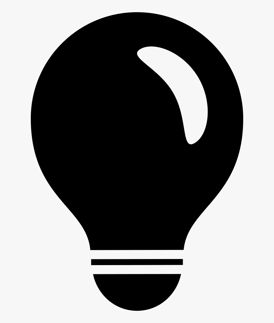 Light Bulb Black Symbol, Transparent Clipart