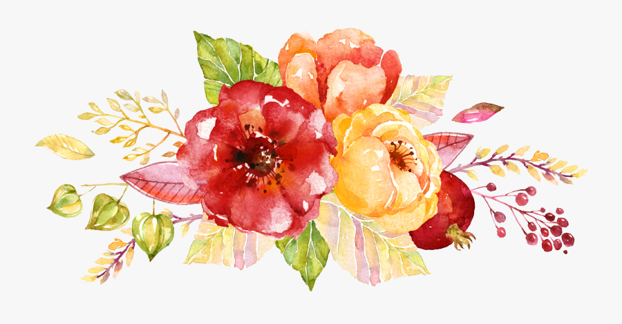 Watercolor Clipart Spring - Watercolor Flower Design Png, Transparent Clipart