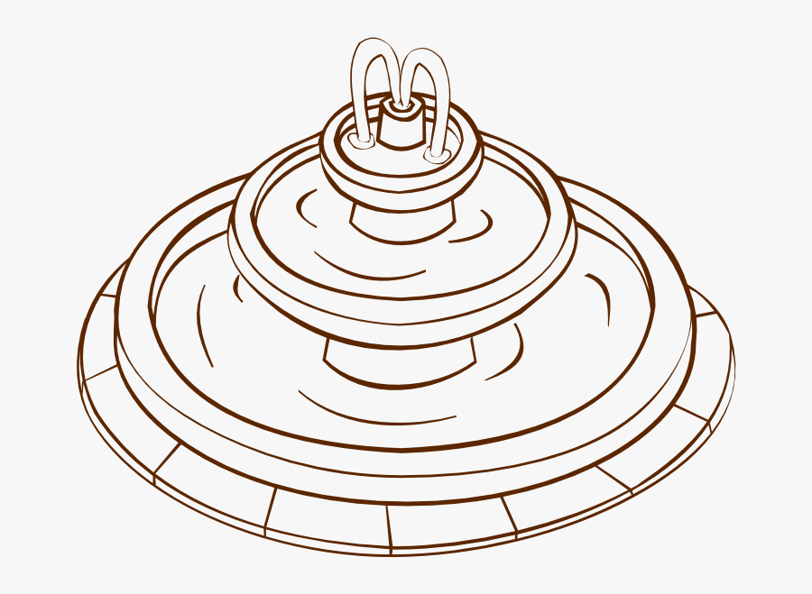 Line Art,serveware,tableware - Fountains Clipart, Transparent Clipart