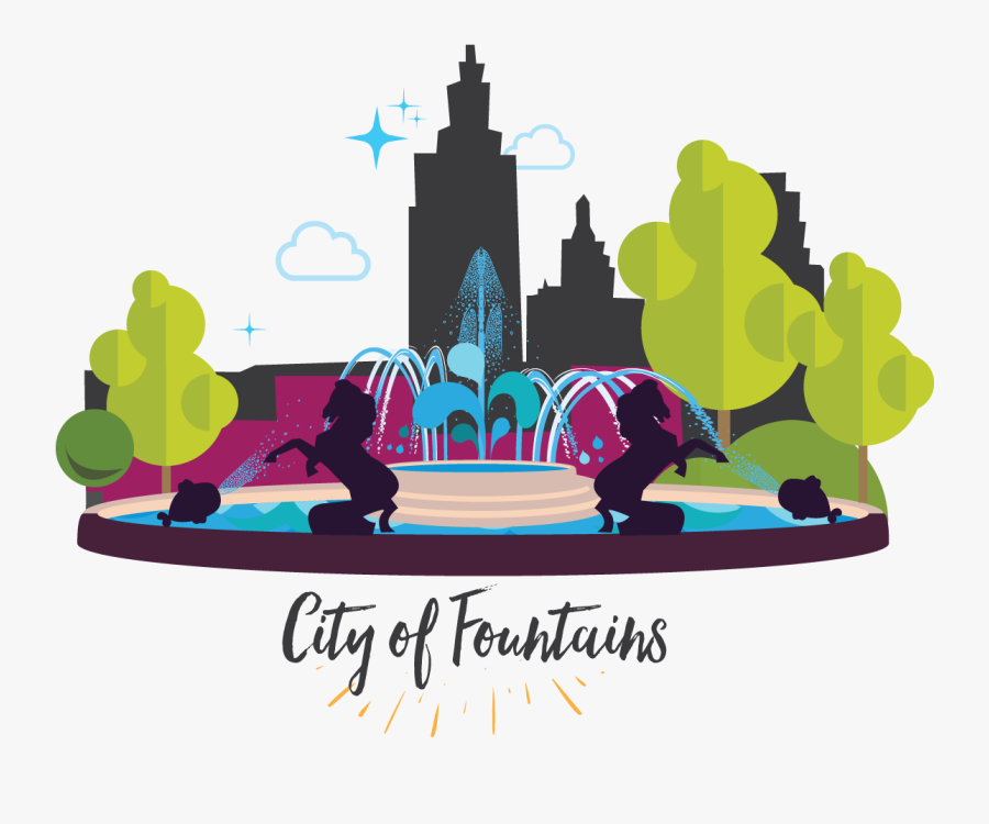 City Clipart Kansas - Kansas City Fountain Art, Transparent Clipart