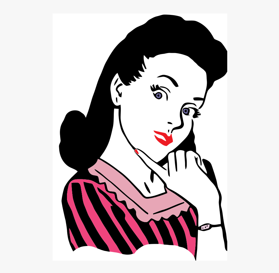 Retro Woman 2 - Retro Women Clipart, Transparent Clipart