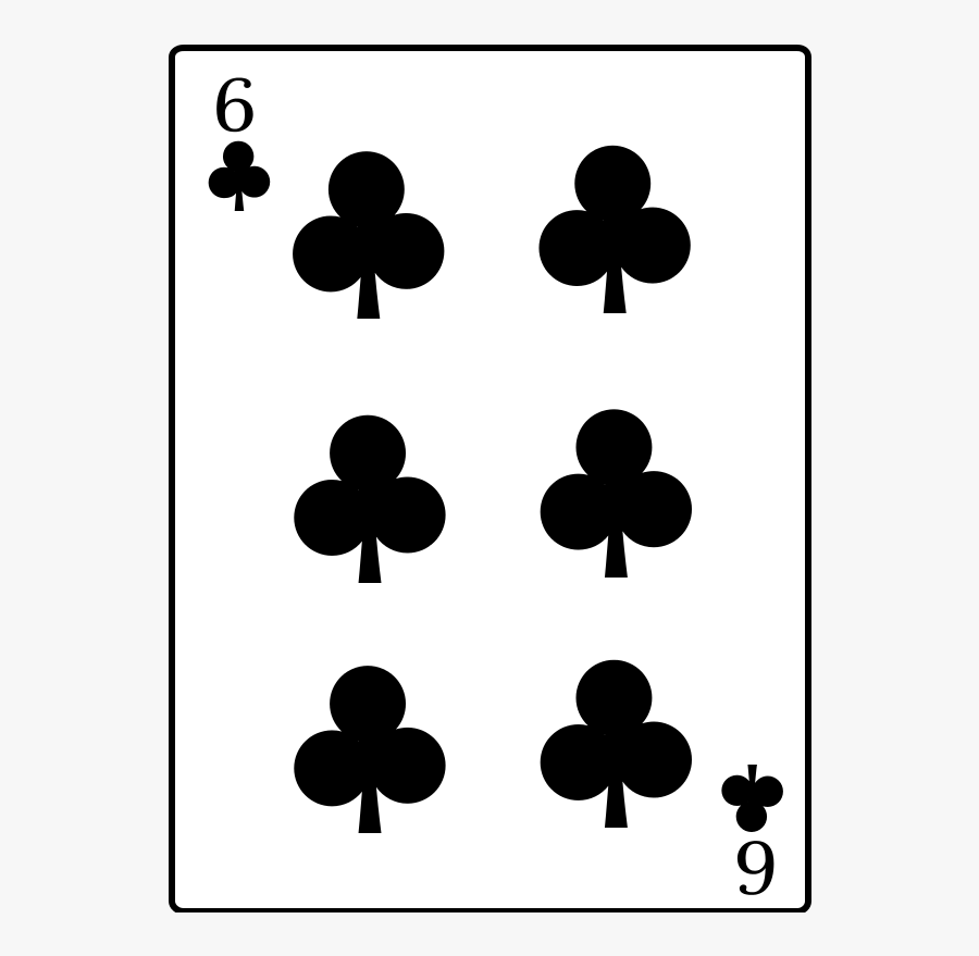 6 Of Clubs - 10 Of Clubs Card , Free Transparent Clipart - ClipartKey