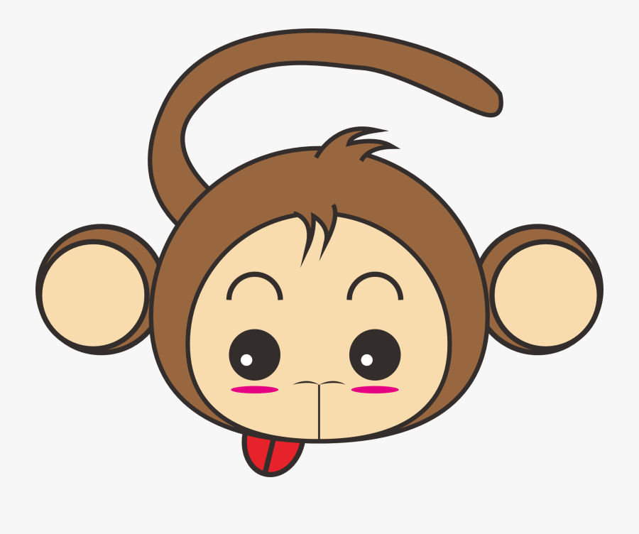 Ear Clipart Monkey - Cute Monkey Cartoon Png, Transparent Clipart