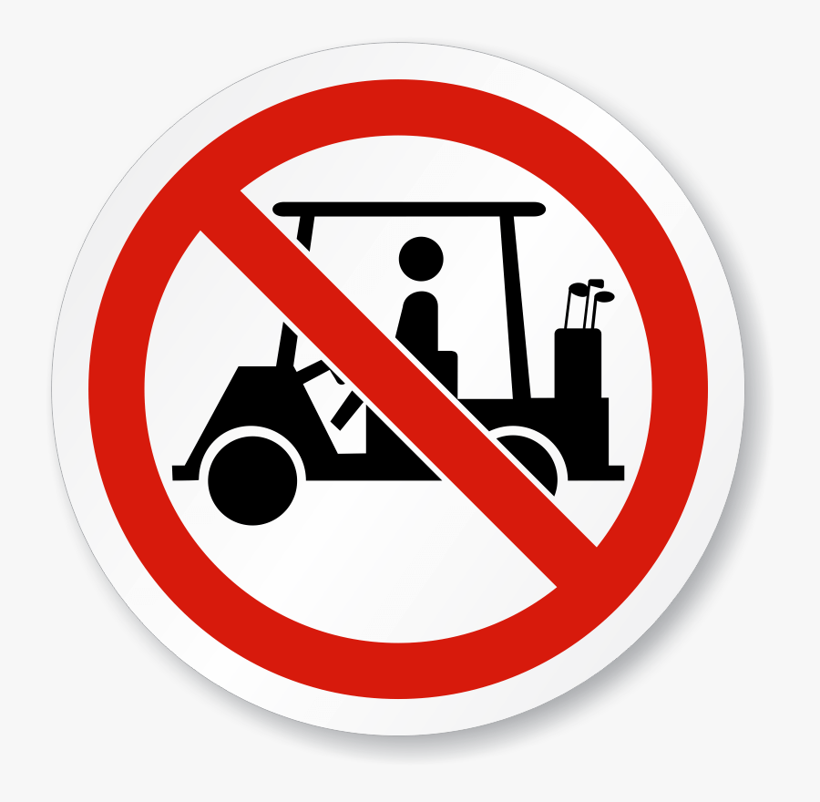 Golf Cart Image Free - Golf Cart Crossing Sign, Transparent Clipart