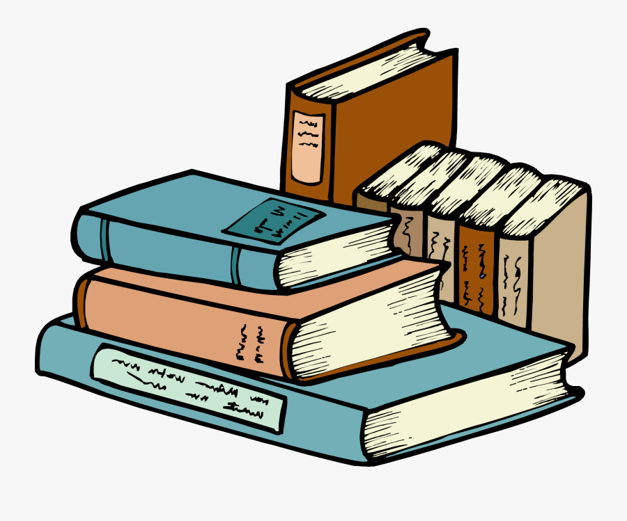 Library Clipart Book - Stack Of Books Clipart, Transparent Clipart