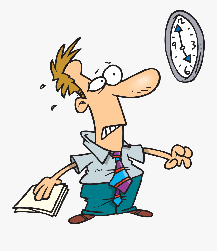Late - Watching The Clock Cartoon , Free Transparent Clipart - ClipartKey