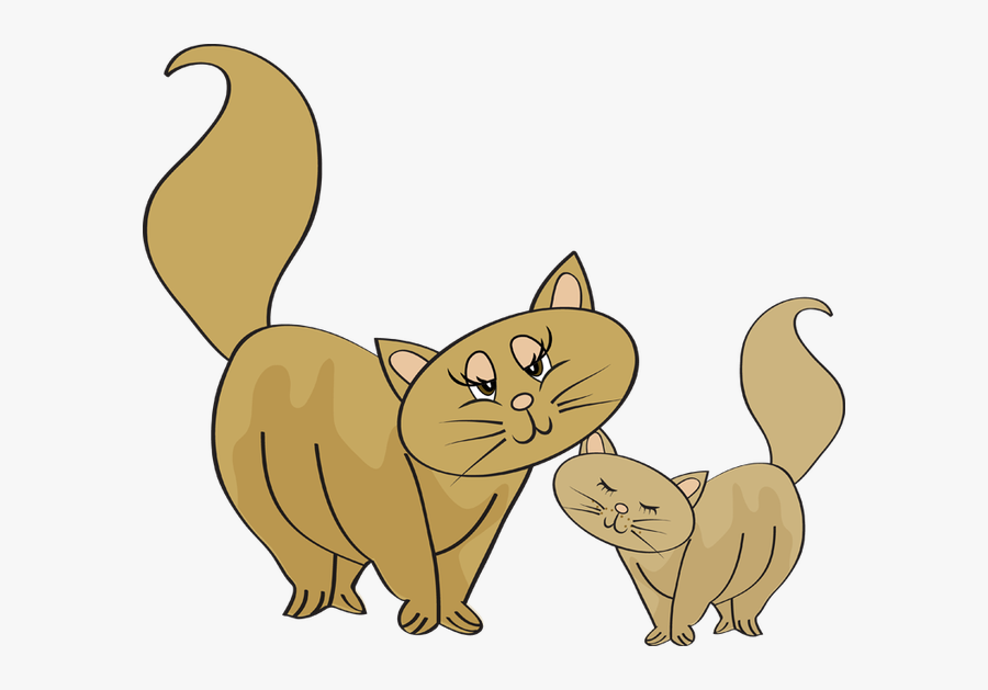 Baby Animal Clipart Baby Cat - Cat And Baby Cat Clipart, Transparent Clipart