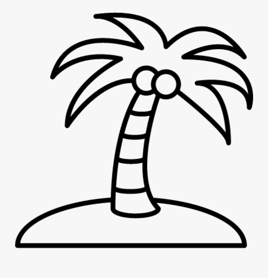 Of Coconut Tree Free Clipart , Png Download - Coconut Tree Clipart Black And White, Transparent Clipart