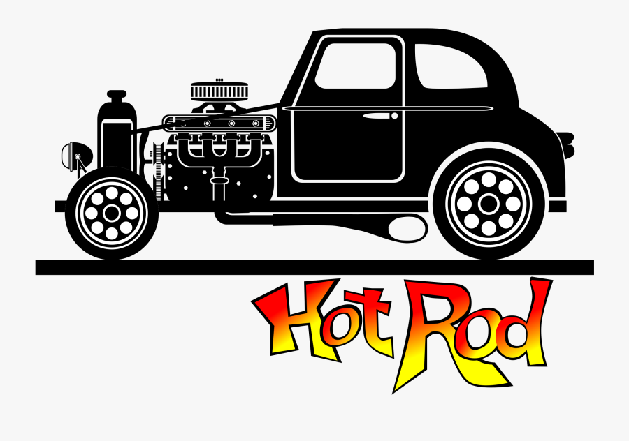 Classic Car Engine Clipart - Hot Rod Vector Car, Transparent Clipart