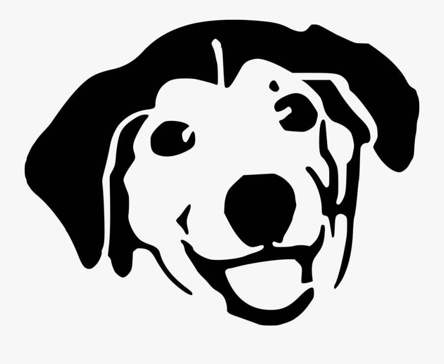 Head Clipart Puppy - Black And White Dog Faces, Transparent Clipart