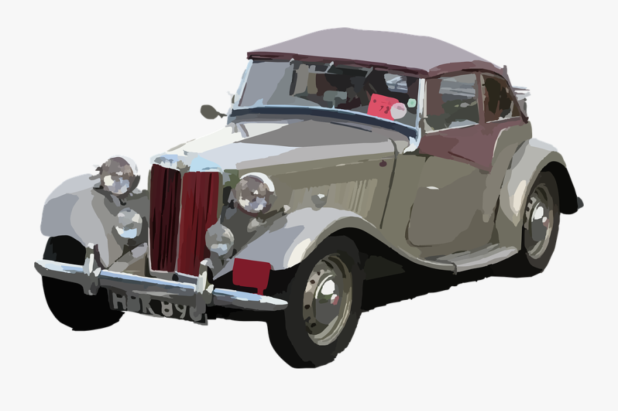 Car, Old, Vintage, Automobile, Antique, Automotive - Mg Td Midget 1953, Transparent Clipart