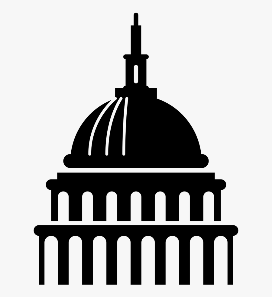 Washington Dc Clipart Government Policy - Silhouette Capitol Building Clipart, Transparent Clipart