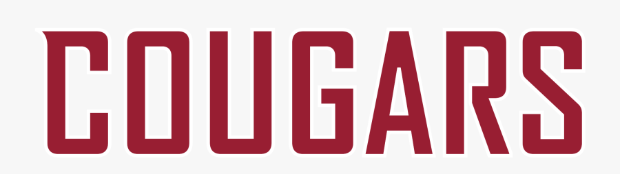 Washington State Cougars Wordmark, Transparent Clipart