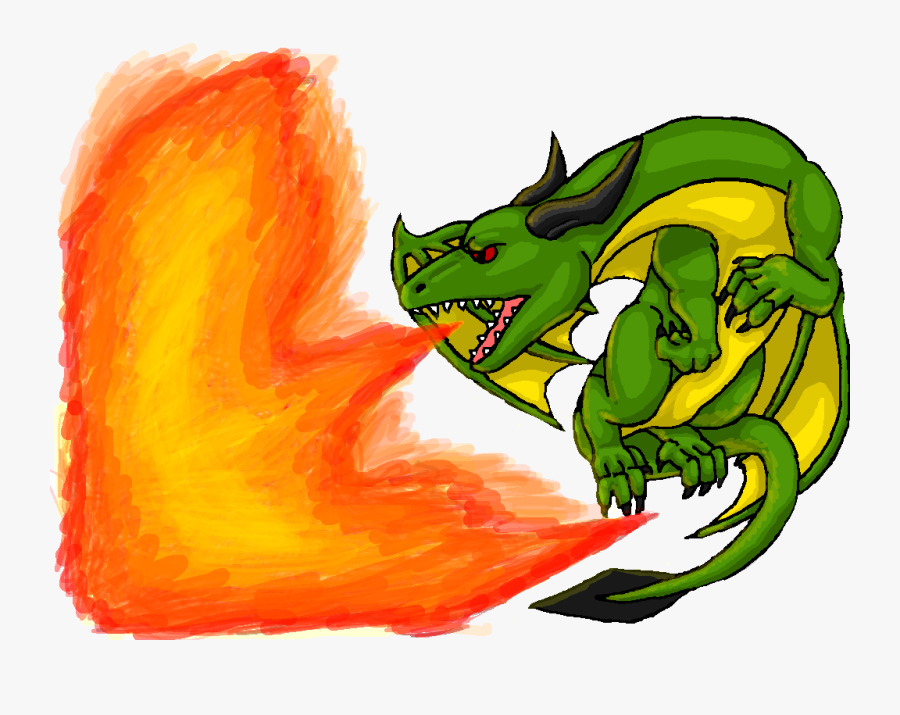 Free Picture Of A Dragon Breathing Fire - Baby Fire Breathing Dragon, Transparent Clipart