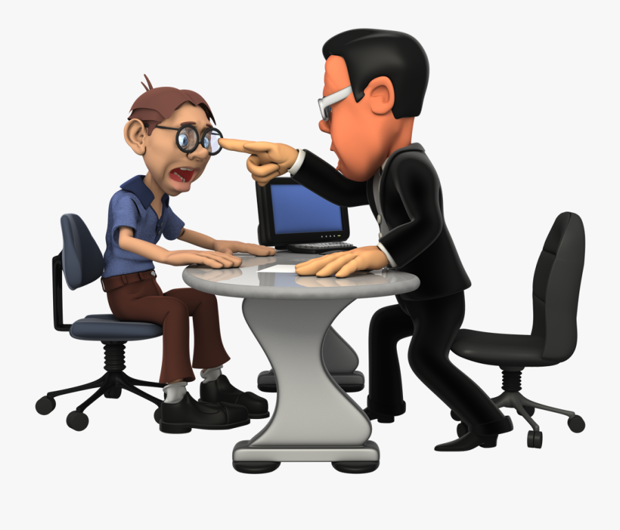 Cartoon Boss Talking To Employee Clipart - British Jokes In Hindi, Transparent Clipart