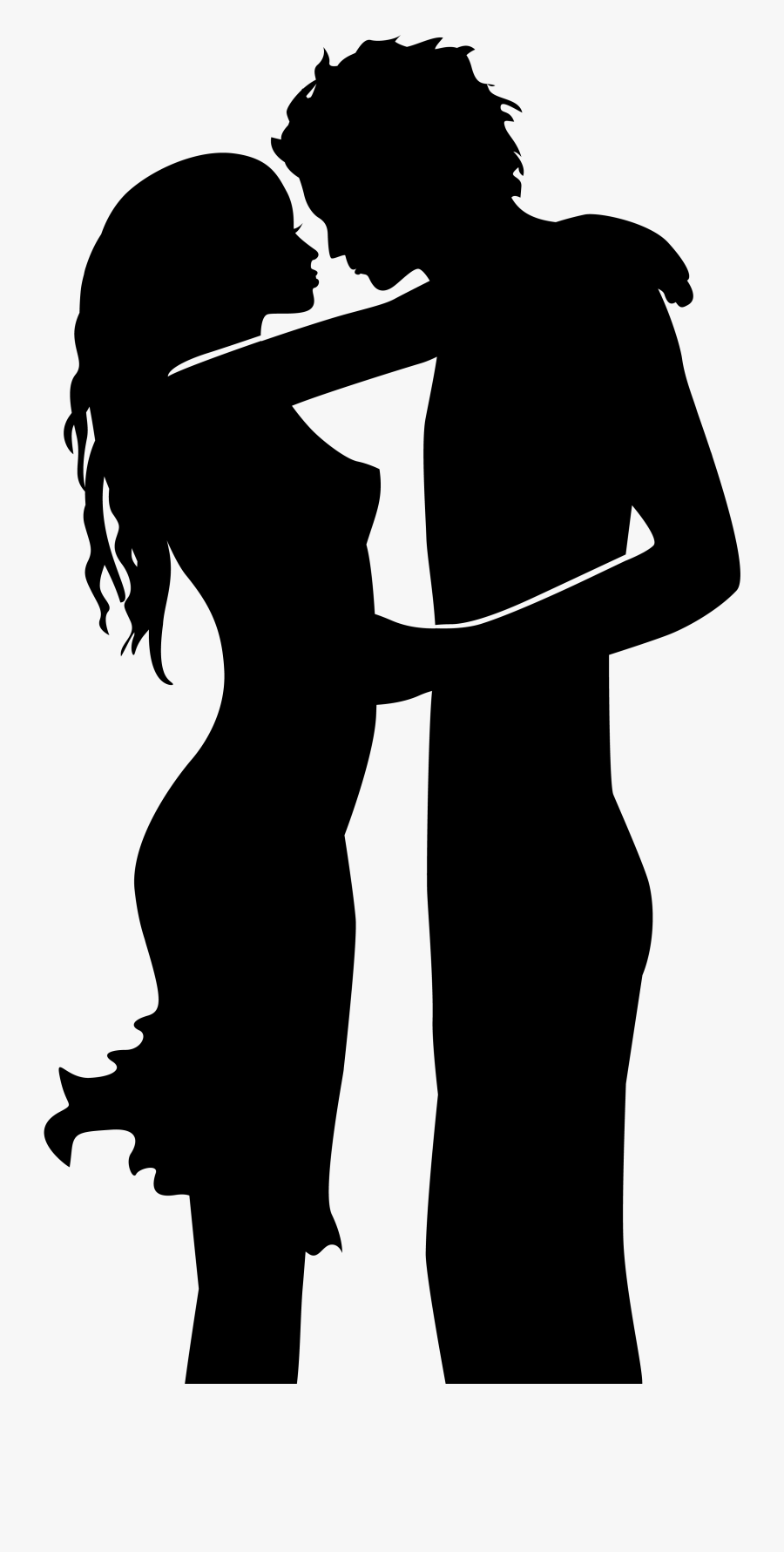 Valentine Man And Woman Silhouettes Png Picture - Love Gif Facebook Cover, Transparent Clipart