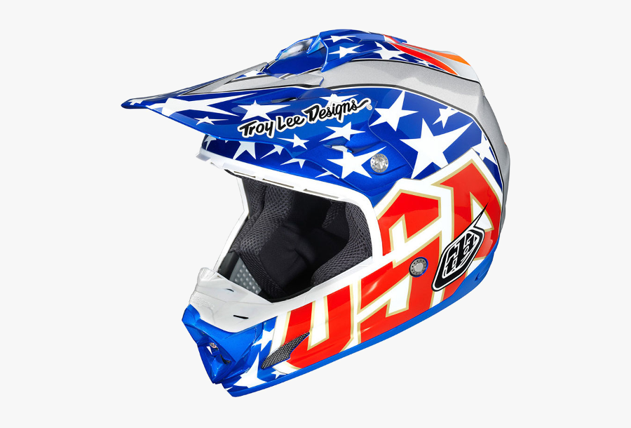 Motocross Drawing Transparent Png Clipart Free Download - Troy Lee Designs Usa Helmet, Transparent Clipart