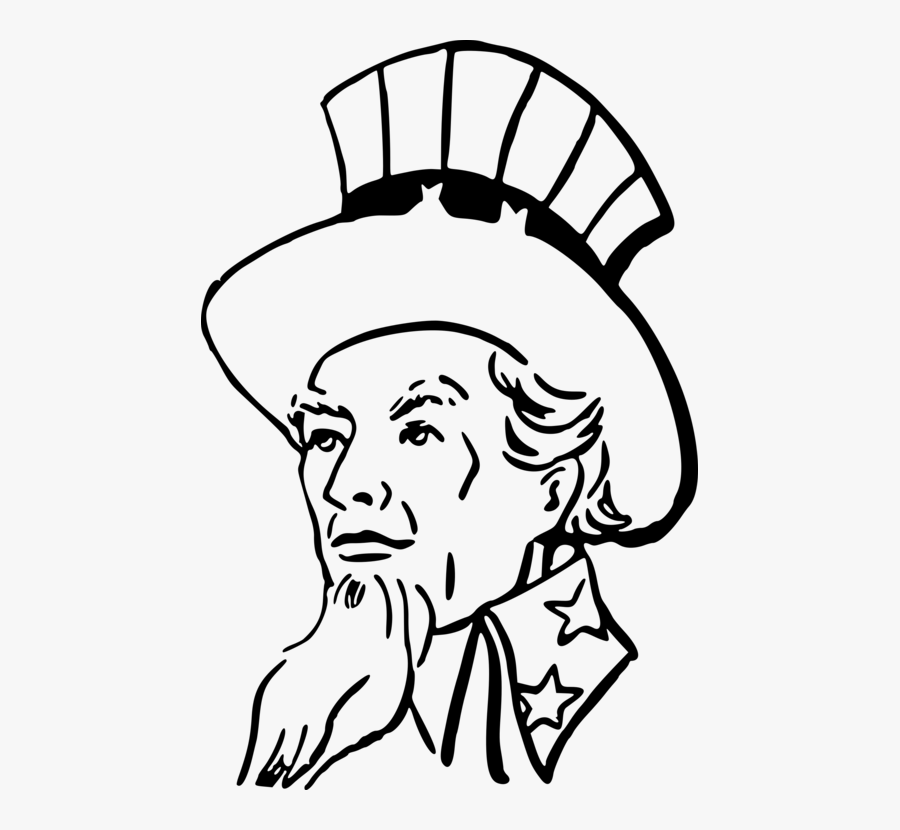 Uncle Sam Drawing Black And White Family - Black And White Uncle, Transparent Clipart