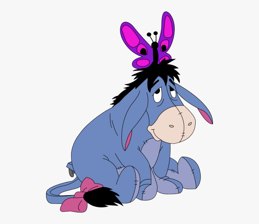 Eeyore Butterfly 2 - Winnie The Pooh Eeyore Cartoon , Free Transparent