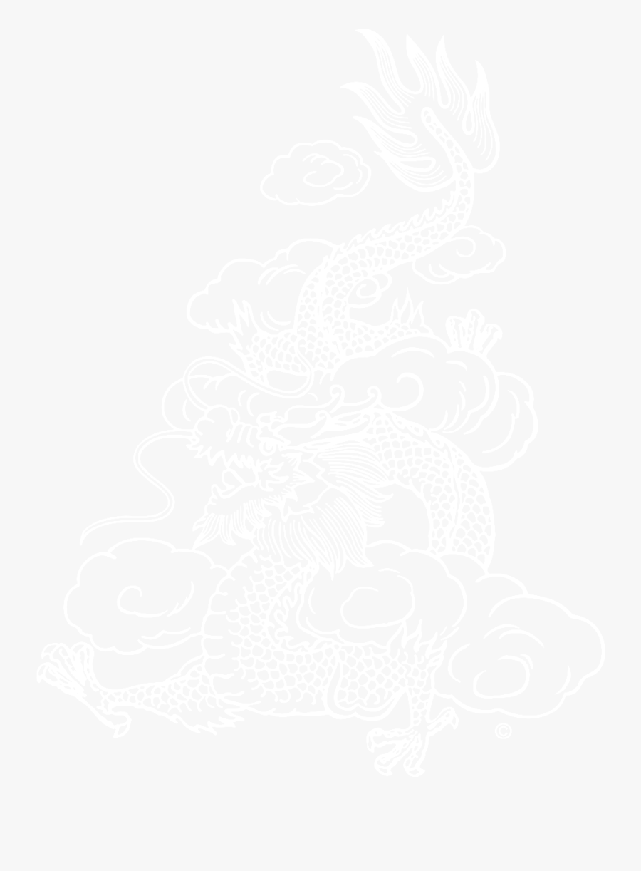 Chinese Restaurant Dragon - Black And White Dragon Chinese, Transparent Clipart