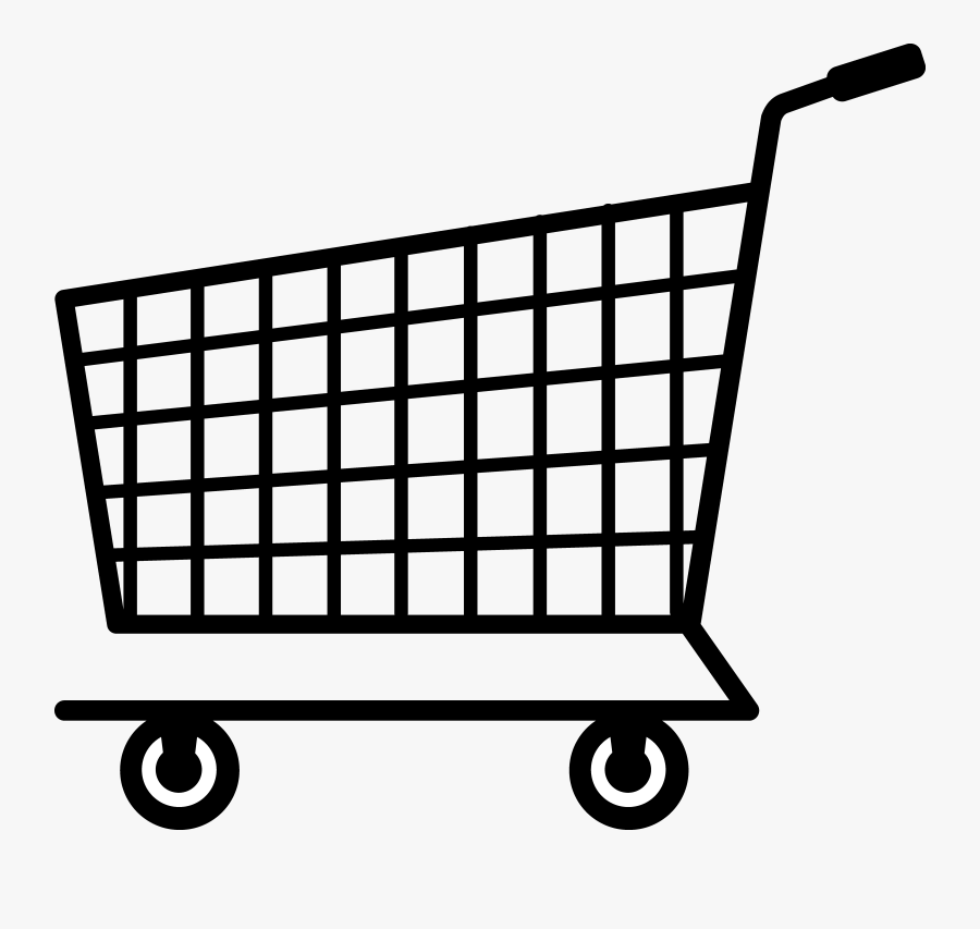 Clipart Freeuse Download Clip Art Shopping Cart - Black And White Shopping Cart, Transparent Clipart