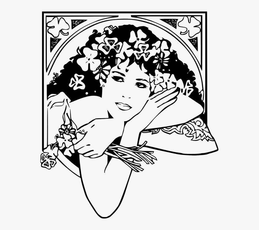 Woman, Dreaming, Black And White, Dreams, Thinking - Dia De La Mujer Blanco Y Negro, Transparent Clipart