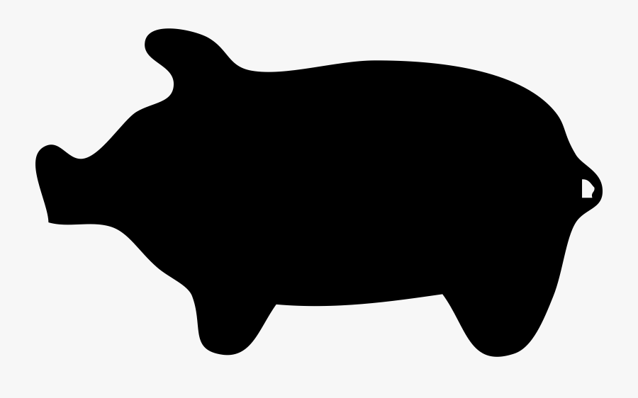 Co Pig Drawing Cartoon Clip Art - Cartoon Pig Silhouette, Transparent Clipart